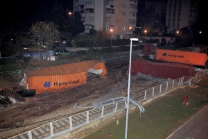 Rijeka, 21. studenoga 2009. mjesto željezničke nesreće na ulazu u željeznički terminal